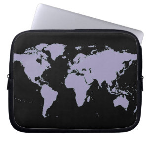 map of the world, planispheres laptop sleeve