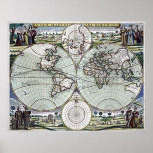 Map of the world poster