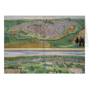 Map of Toledo and Valladolid, from 'Civitates Orbi