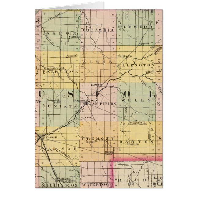 Map of Tuscola County, Michigan (Front)