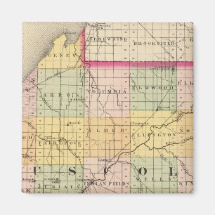 Map of Tuscola County, Michigan Magnet