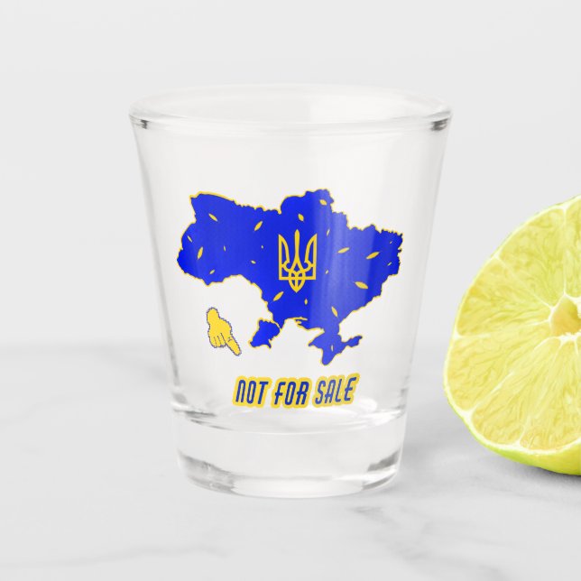 Map of Ukraine Shot Glass (Front)