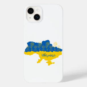 Map of Ukraine with sunflower and Ukrainian flag Case-Mate iPhone 14 Plus Case