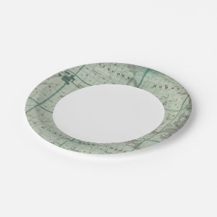Map of Union County, State of Iowa Paper Plate