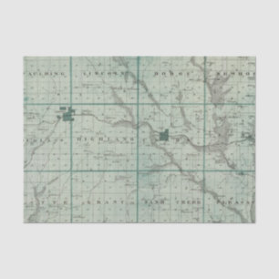 Map of Union County, State of Iowa Tissue Paper
