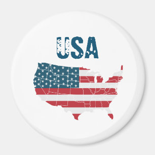 Map of United States Magnet