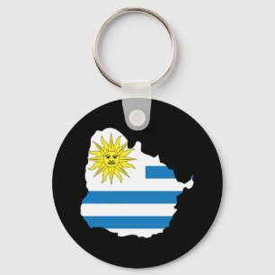 Map Of Uruguay Key Ring