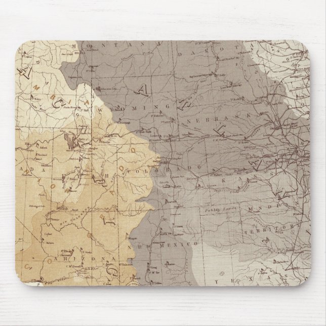Map of US Drainage Areas Mouse Pad (Front)