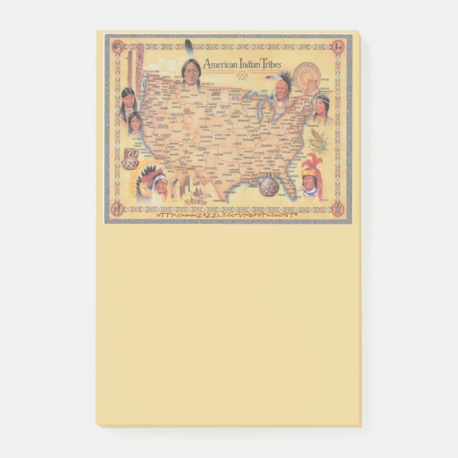 "Map of US Native Tribes" Post-it Notes (Front)