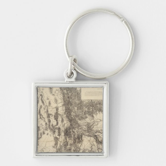 Map of Utah Territory Key Ring (Front)
