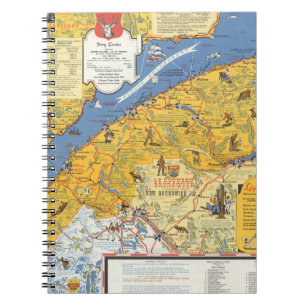 Map of Vacanes, Quebec, Gaspesie (Canada) Notebook