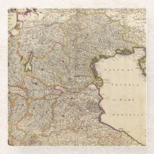 Map of Venice Region, Italy Glass Coaster