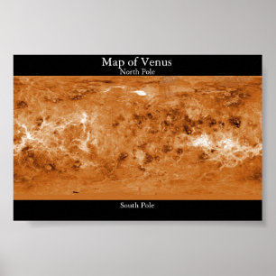 Map of Venus Poster