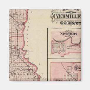 Map of Vermillion County with Newport Magnet