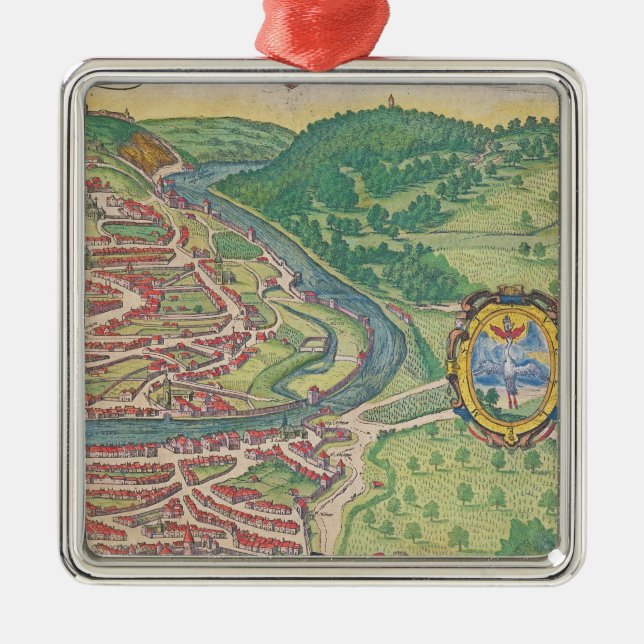 Map of Vienna Metal Tree Decoration (Front)