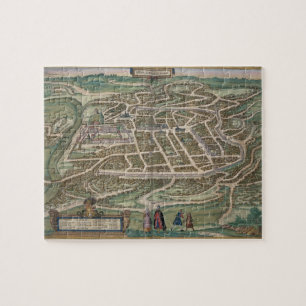Map of Vilnius, Lithuania, from 'Civitates Orbis T Jigsaw Puzzle