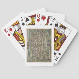 Map of Vilnius, Lithuania, from 'Civitates Orbis T Playing Cards