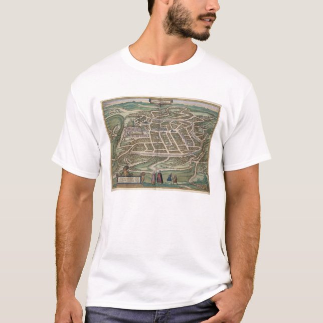 Map of Vilnius, Lithuania, from 'Civitates Orbis T T-Shirt (Front)
