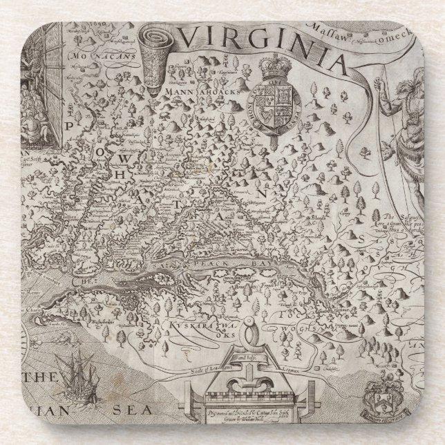 Map of Virginia, discovered and described by Capta Coaster (Front)
