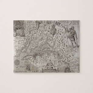 Map of Virginia, discovered and described by Capta Jigsaw Puzzle