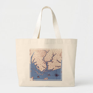 Map of Virginia Large Tote Bag