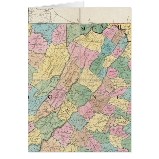 Map of Virginia, Maryland and Delaware (Front)