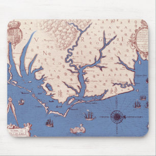 Map of Virginia Mouse Pad
