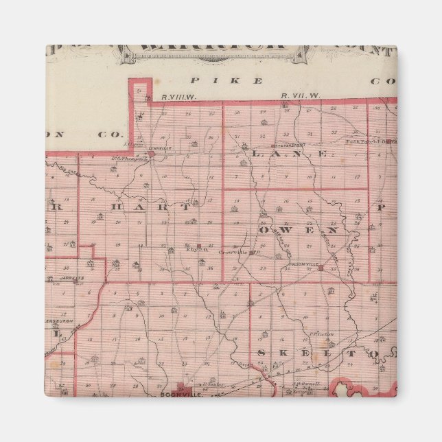Map of Warrick County Magnet (Front)
