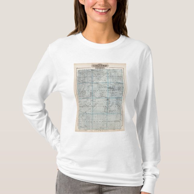 Map of Waseca County, Minnesota T-Shirt (Front)