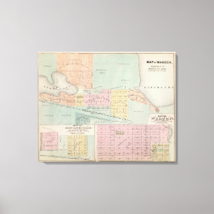 Map of Waseca, Minnesota Canvas Print