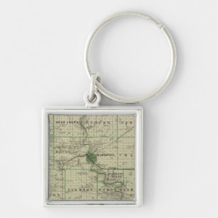 Map of Webster County, State of Iowa Key Ring