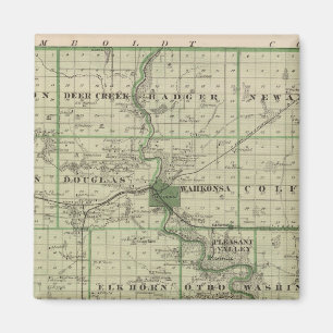 Map of Webster County, State of Iowa Magnet