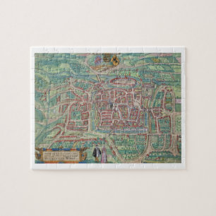 Map of Weimar, from 'Civitates Orbis Terrarum' by Jigsaw Puzzle