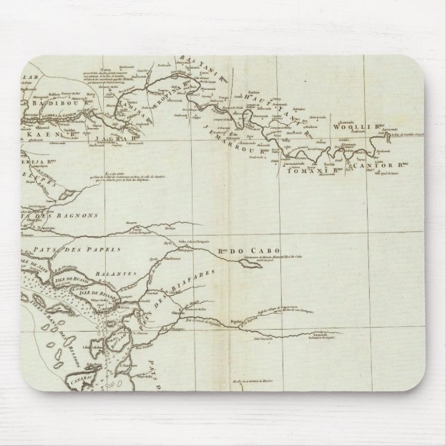 Map of West Africa Mouse Pad (Front)