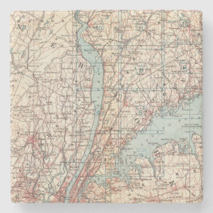 Map of Westchester County, New York Stone Coaster