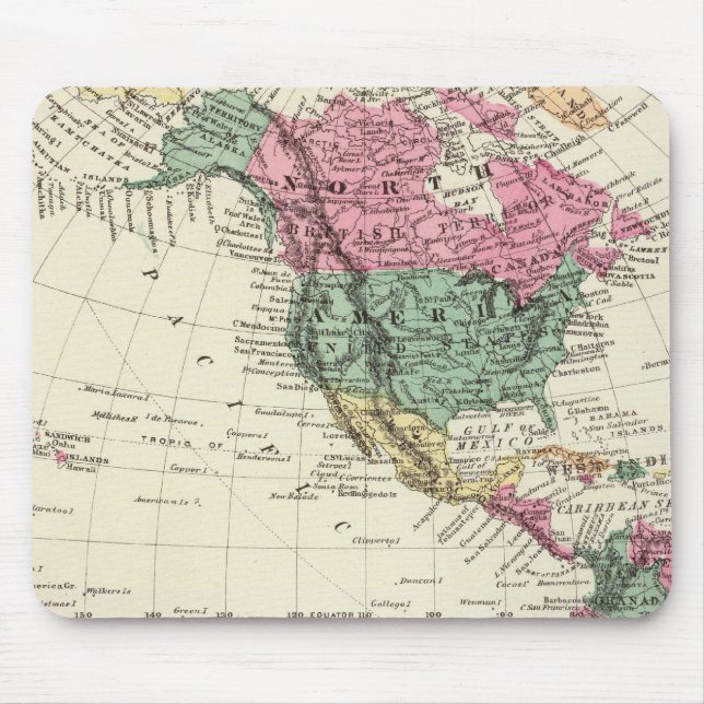 Map of Western Hemisphere Mouse Pad (Front)