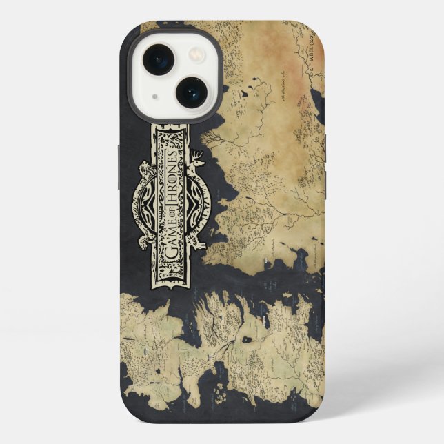Map of Westeros iPhone Case (Back)