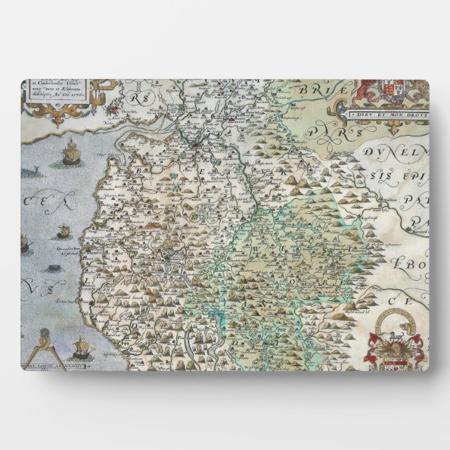 Map of Westmorland and Cumberland | 1576 Plaque (Front)