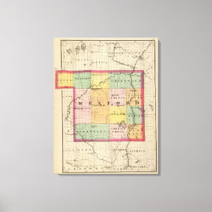 Map of Wexford County, Michigan Canvas Print