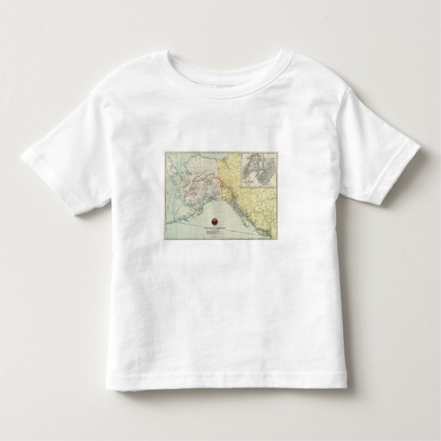 Map Of White Pass & Yukon Route And Connections Toddler T-Shirt (Front)