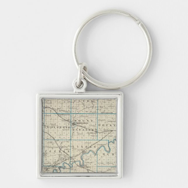 Map of Whiteside County Key Ring (Front)