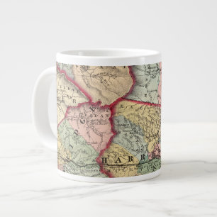 Map of Winfield, West Virginia Large Coffee Mug