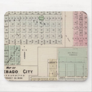 Map of Winnebago City Map of Blue Earth, Minnesota Mouse Pad