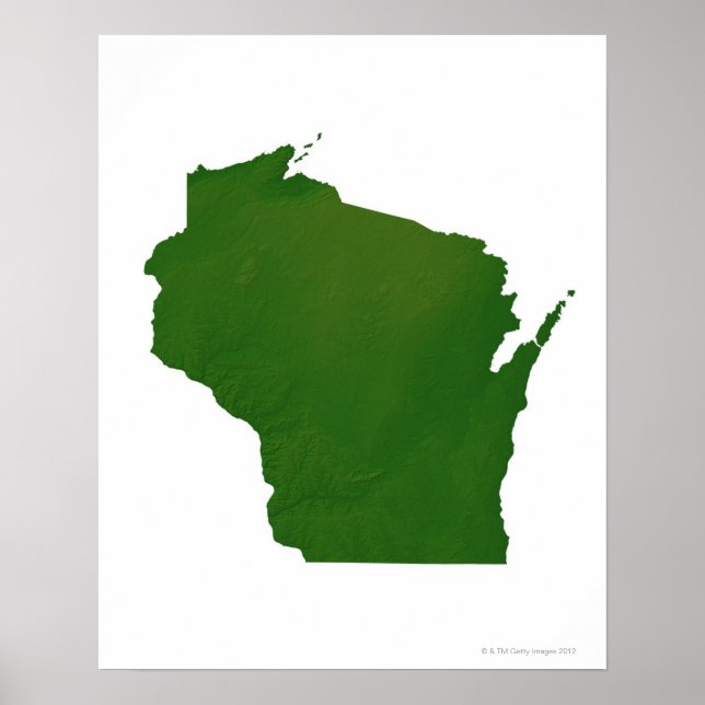 Map of Wisconsin Poster (Front)