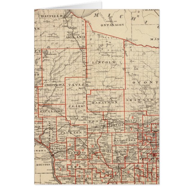 Map of Wisconsin, showing assembly districts (Front)
