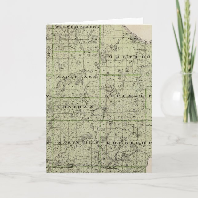 Map of Wright County, Minnesota Card (Front)