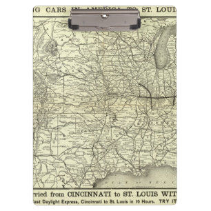 Map Ohio and Mississippi Railway Clipboard