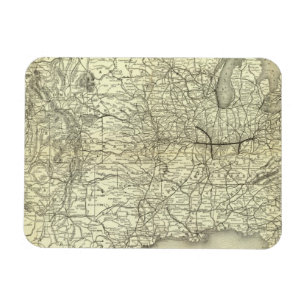 Map Ohio and Mississippi Railway Magnet