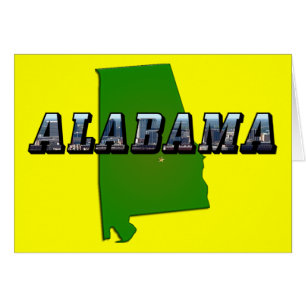 Map Outline and Picture Text of Alabama