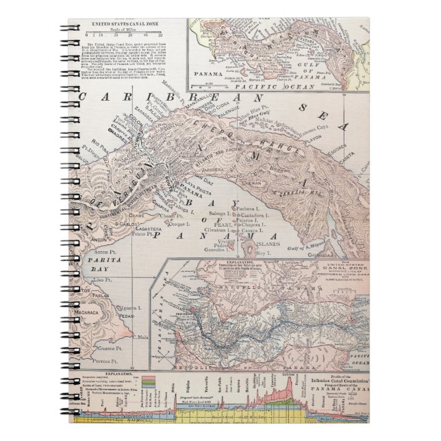 MAP: PANAMA, 1907 NOTEBOOK (Front)